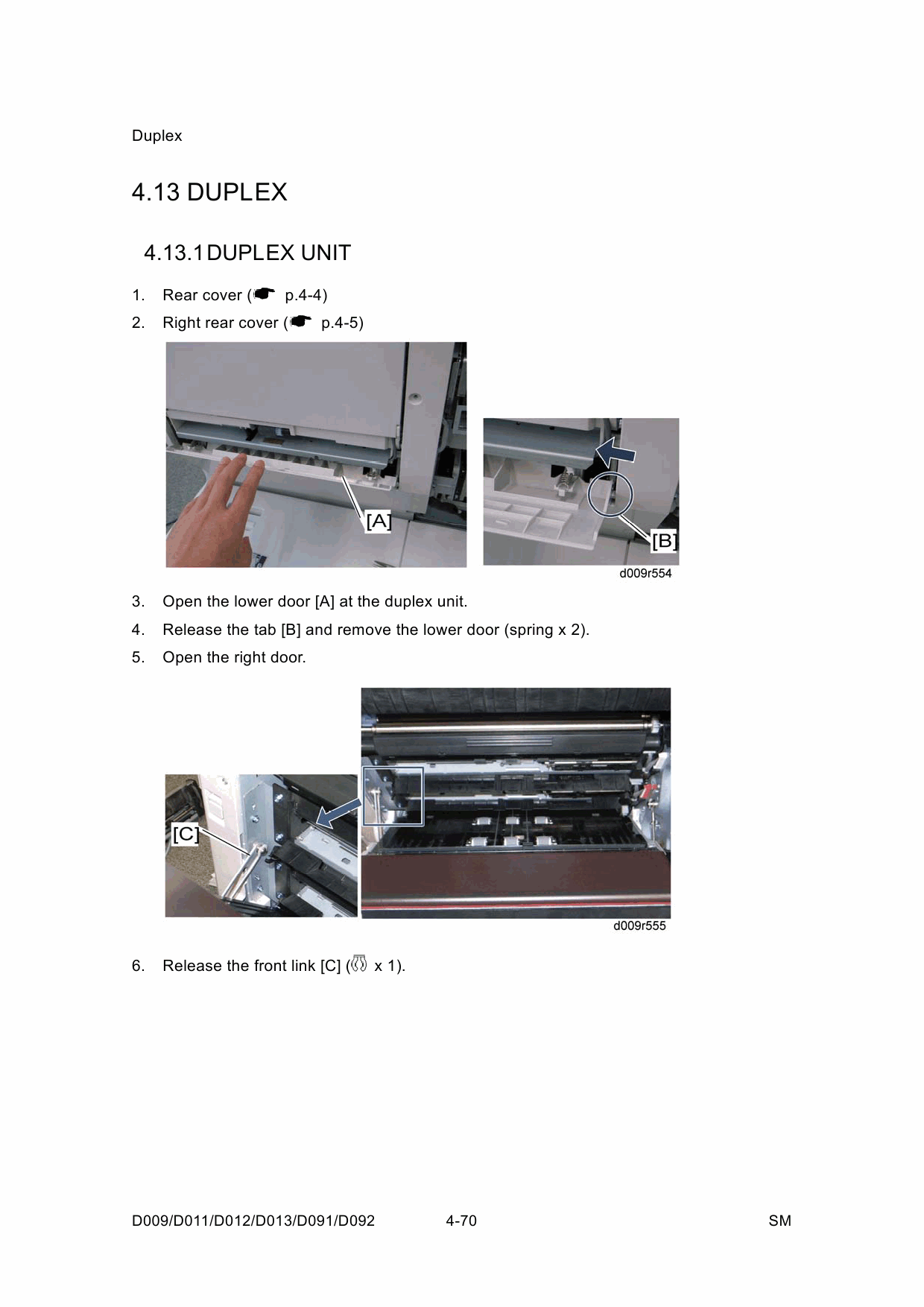 RICOH Aficio MP-4000 4001SP 40001G 5000 5001SP 5001G D009 D011 D012 D013 D091 D092 Service Manual-5